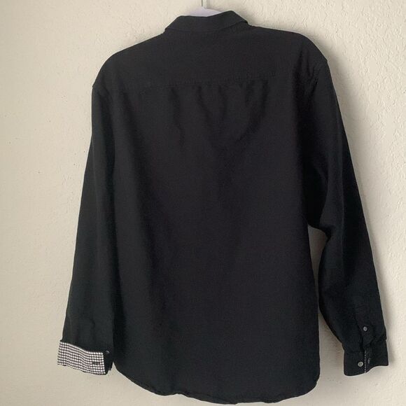 On Original Penguin by Munsingwear Men's Black Button-Down Shirt Size XXL - Picture 2 of 8